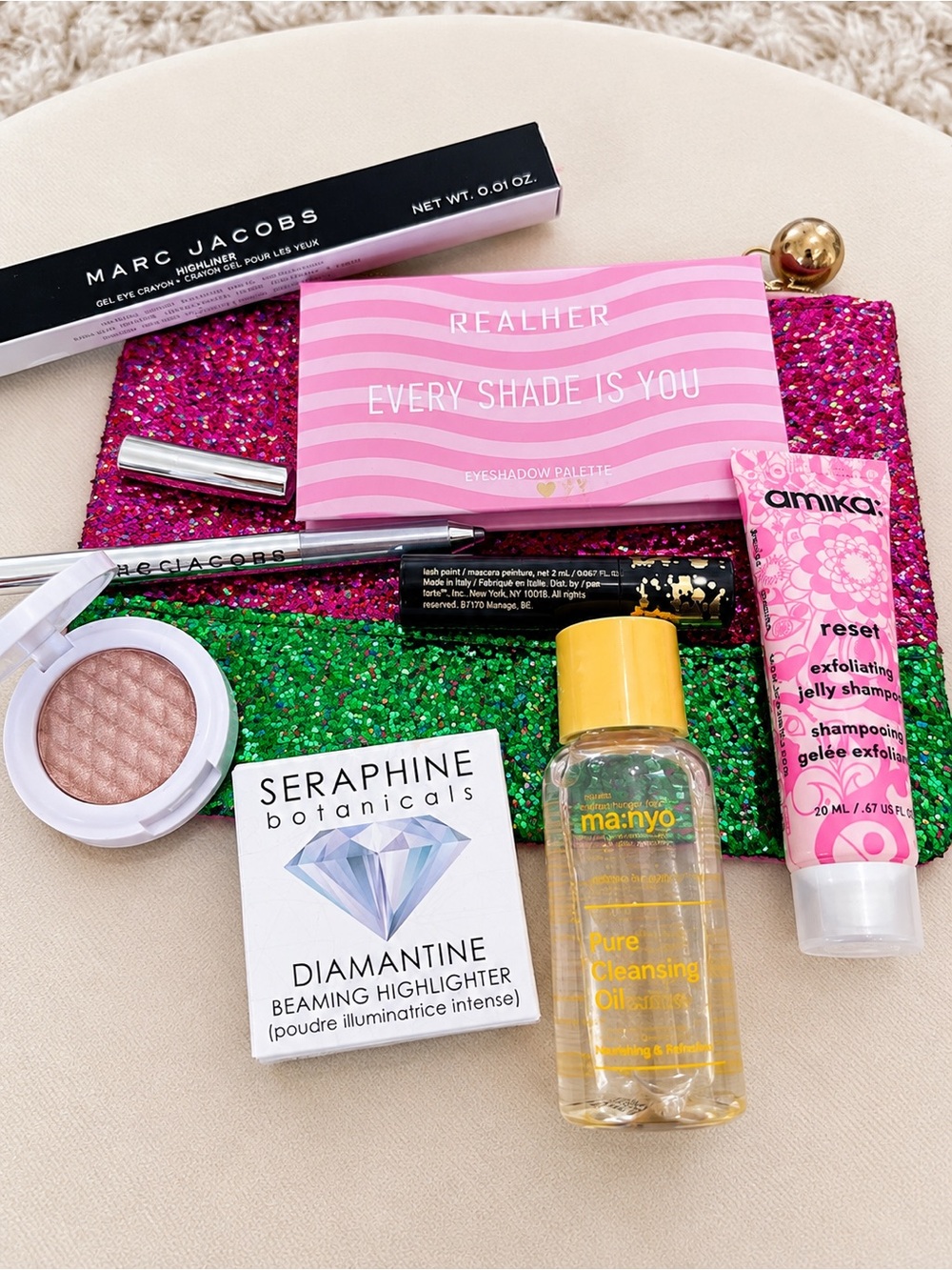 Beauty Lover Makeup & Skincare Bundle Marc Jacobs Tarte Amika RealHer + Bag